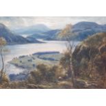 Copley Fielding RWS, pair of extensive landscapes, watercolour, signed, 18cm x 25cm, framed Slight