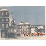 Robert Tavener (1920 - 2004), Horse Guards Parade (no. 3), winter, screenprint, artist's proof,