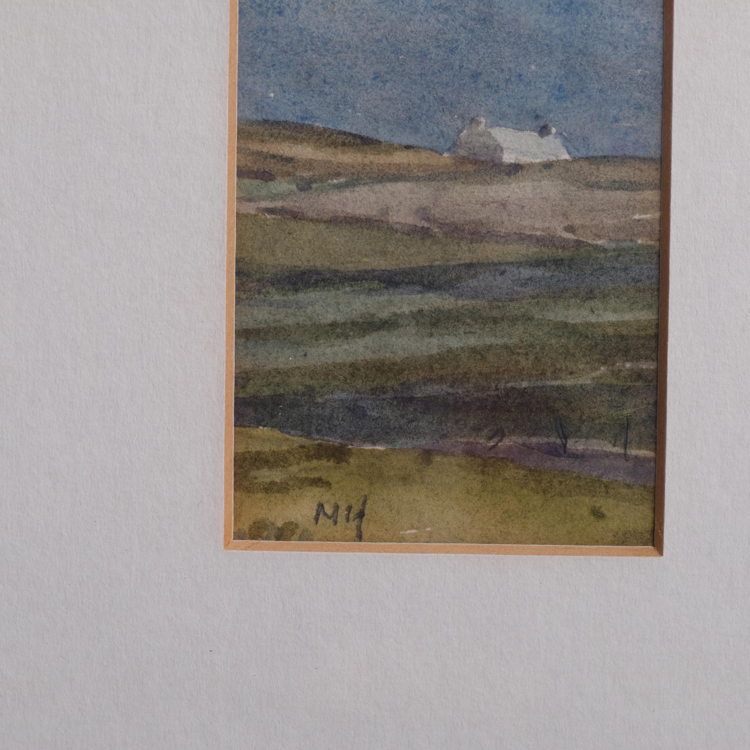 Martin Hardie (1875 - 1952), in the hills, watercolour, signed with initials, 22cm x 5cm, framed - Image 3 of 4