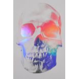 HelloVon Studio, Skull, artist's proof holographic screenprint, signed Good condition