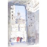 Thomas Meddings, Sienna-The Duomo, watercolour, 36cm x 25cm, framed Good condition