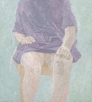 Francis Hewlett (British, 1930 - 2012), Knees, oil on canvas, 1970, inscribed verso, 81cm x 72cm,