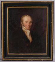 19th century English School, portrait of a gentleman, oil on canvas, unsigned, 75cm x 61cm, framed