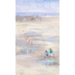 Brenda Brooks, outgoing tide, oil on board, signed with monogram, 45cm x 27cm, framed Very good