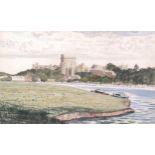 James Cleaver, Windsor Castle, watercolour, 33cm x 52cm, and similar watercolour by F B Shaw, framed