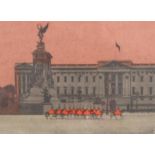 Robert Tavener (1920 - 2004), Horse Guards and Buckingham Palace, screenprint, artist's proof,