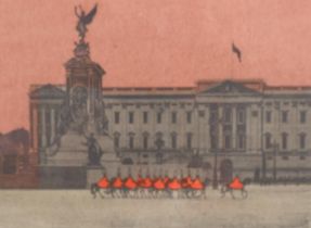 Robert Tavener (1920 - 2004), Horse Guards and Buckingham Palace, screenprint, artist's proof,