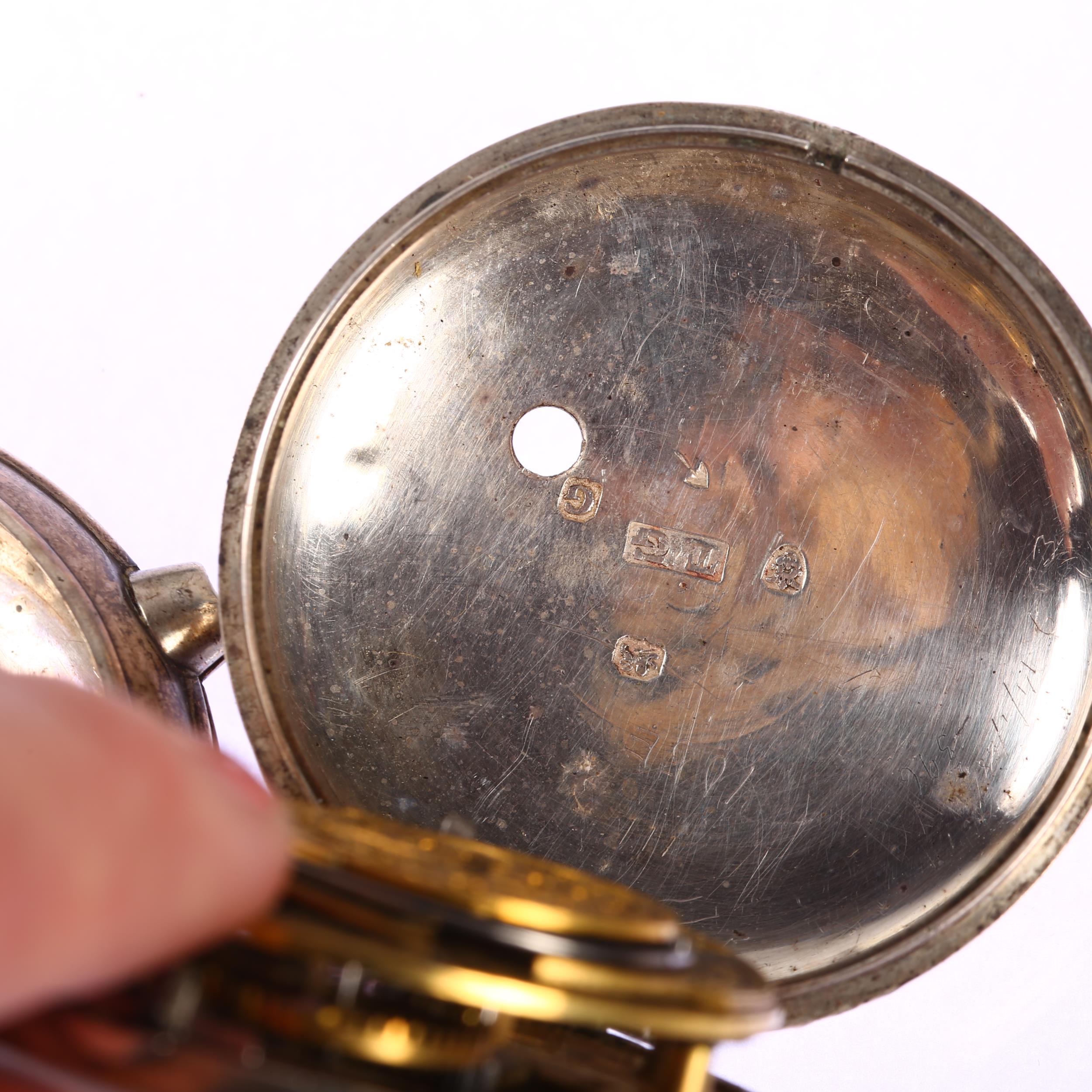 An early 19th century silver pair-cased open-face key-wind verge pocket watch, by James Hopewell - Image 5 of 5