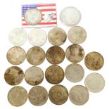 20 x United States Of America 1oz fine silver Liberty one dollar coins, comprising 1 x 1987, 1 x