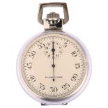 ELGIN - a Second World War Period chrome plated US Navy Elgin Timer open-face keyless stop watch,