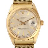 ROLEX - a 14ct gold Oyster Perpetual Date automatic bracelet watch, ref. 1500/7, circa 1979,