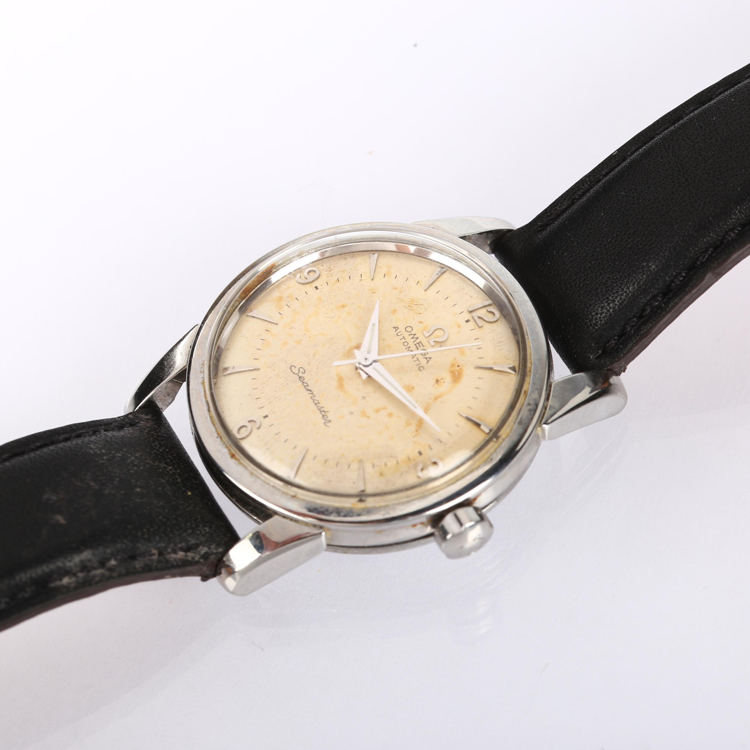 OMEGA - a stainless steel Seamaster automatic wristwatch, ref. 2846 8 SC / 2848, circa 1956, - Image 5 of 5
