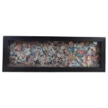 Rebecca Coles, mixed media cabinet composition, overall frame dimensions 25cm x 73cm
