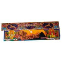 A group of 3 amusement advertising perspex panels, 1 for Carousel, Adders and Ladders (light up)