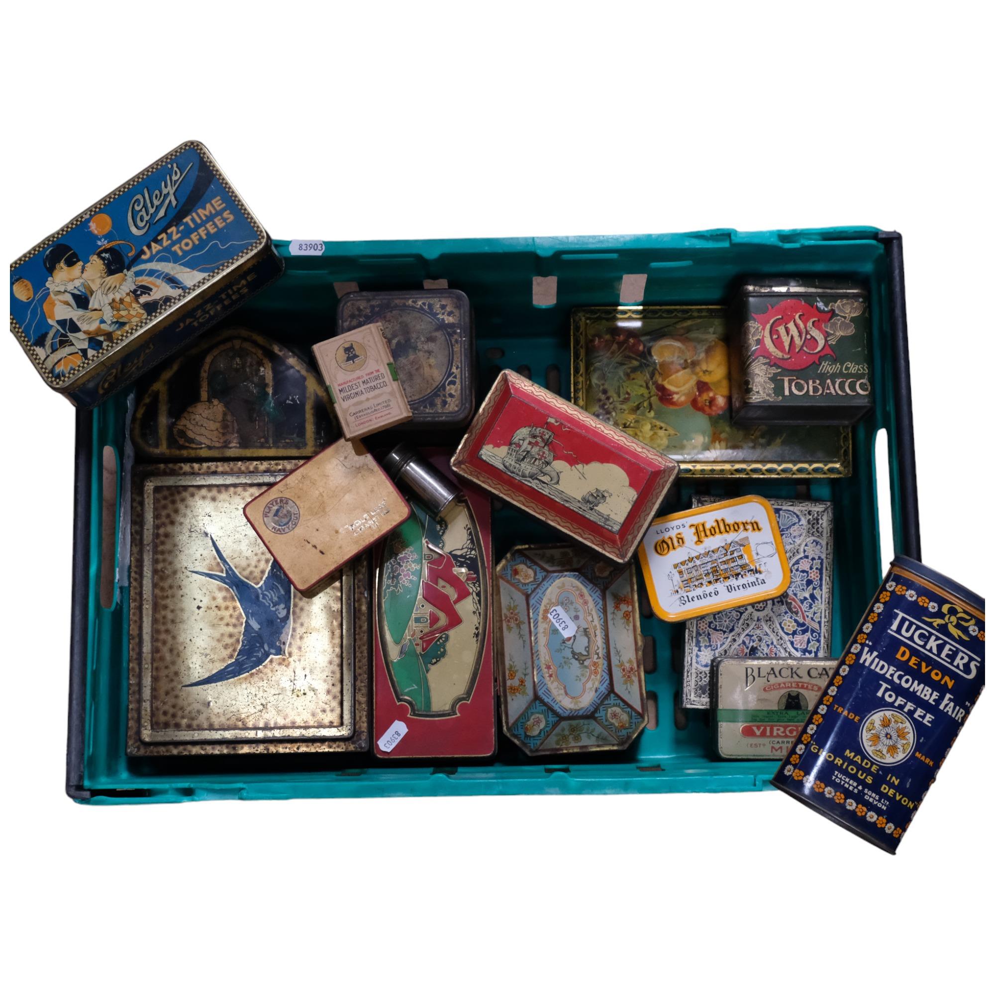 A quantity of decorative Vintage toffee and biscuit tins