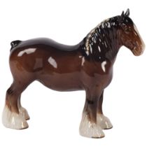 A Beswick model of a Shire horse, H21cm