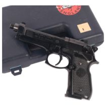 R. BERETTA - a Beretta .177 gas pistol and silencer, cased