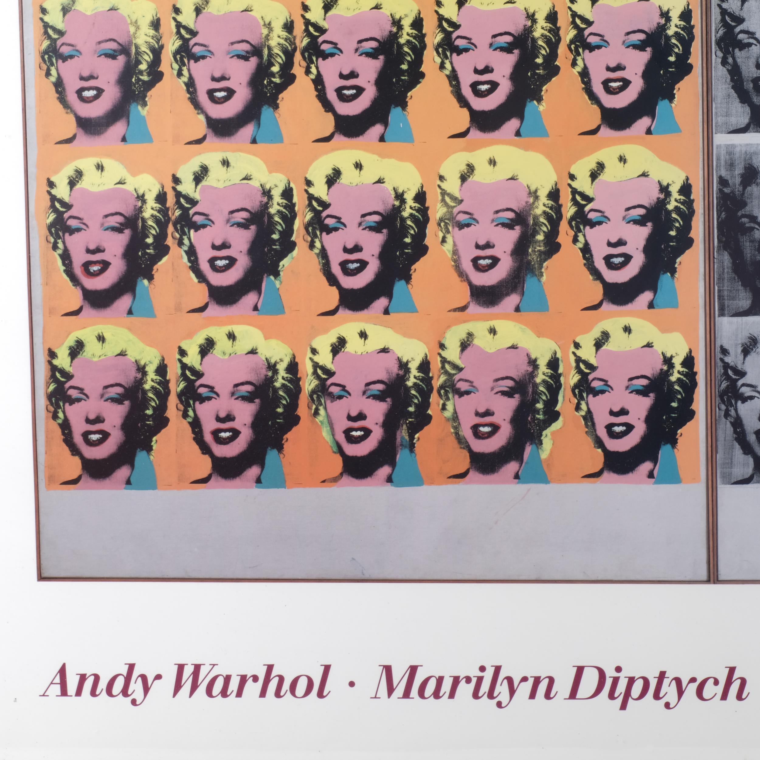After Andy Warhol, Marilyn Monroe Diptych, a Tate Gallery poster, framed, 73 x 103cm Good condition - Bild 2 aus 2