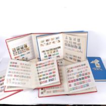 7 hardback stamp albums, mainly stock books UK and worldwide