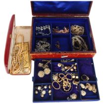 A group of various pearl set and other jewellery, including silver, comprising a pair of swallow