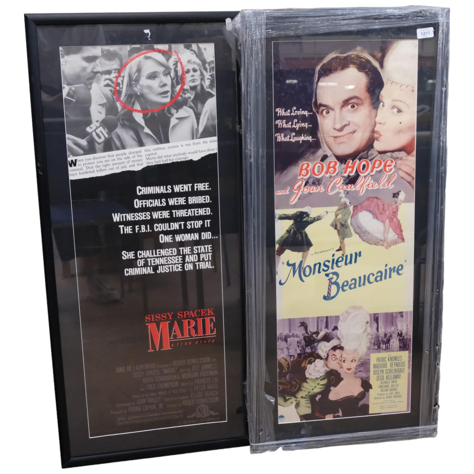 Monsieur Beaucaire (1946), original framed film poster, starring Bob Hope, frame size 102 x 46.5cm