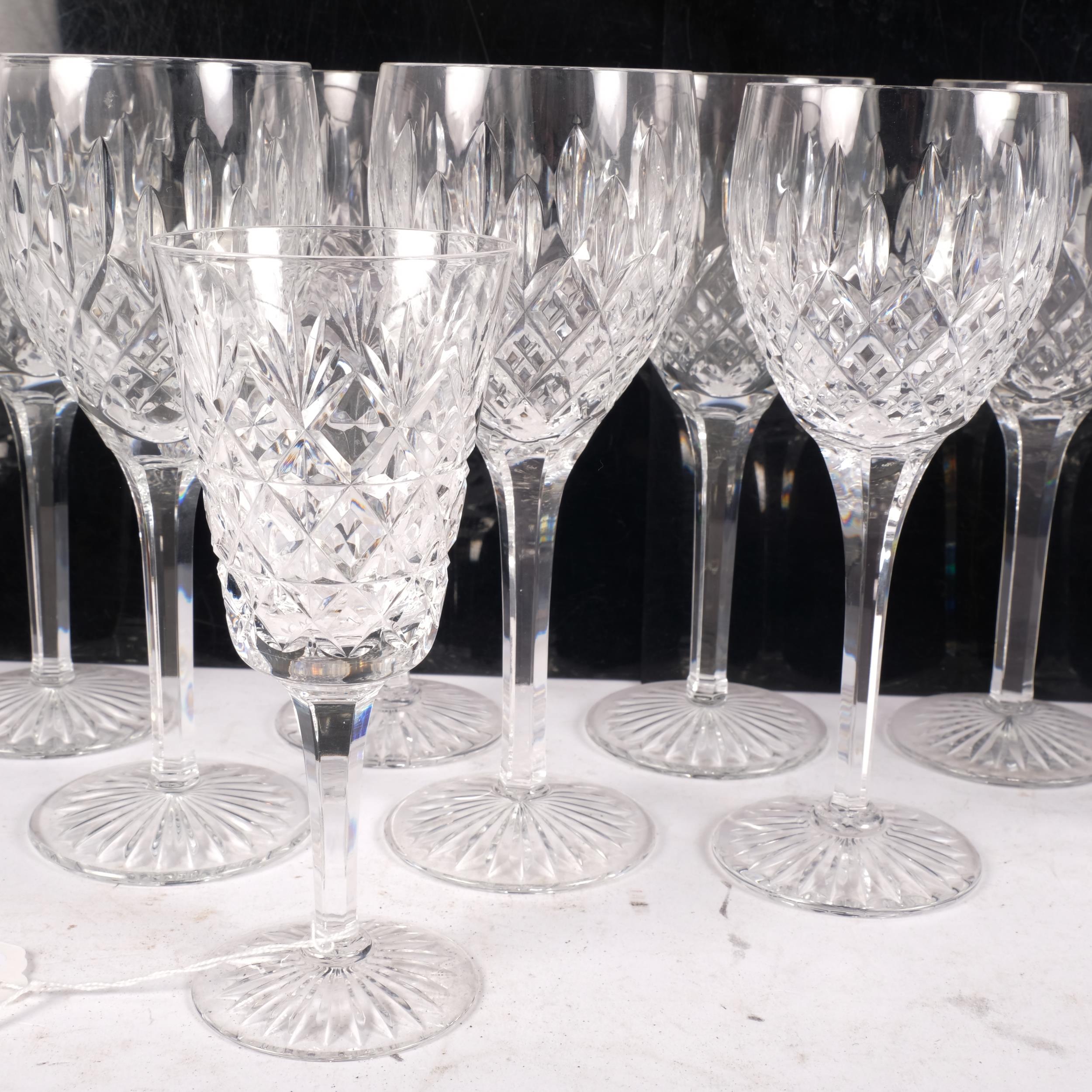 A set of 9 Stuart Crystal wine glasses, 19cm, and 3 Stuart Sherry glasses - Image 2 of 2