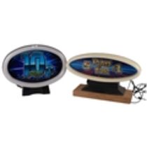 2 fruit machine light boxes, tallest 37cm