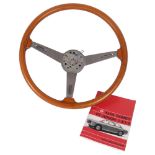 MOTORING INTEREST - an Alfa Romeo Hellebore steering wheel, marked "Alfa Romeo, Hellebore", and a