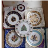 5 boxed Spode commemorative plates, including Bristol Charter, 27cm, and Royal Navy submarine plate