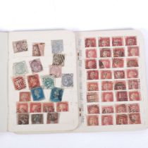 2 small stamp books, containing mainly Penny Reds, 2 Two Penny blues etc