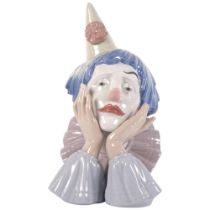 Lladro clown bust, 30cm