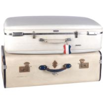 A Vintage American Tourister hardshell suitcase, and a second Vintage Overpond hardshell suitcase,