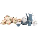 Rorstrand "Stella" coffee set, and Franciscan cups and saucers