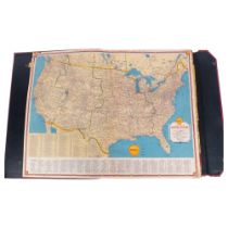 MOTORING INTEREST - SHELL - a Vintage folio of road maps associated with the USA and Canada, the