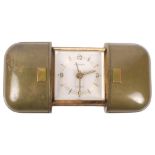 An early 20th century Europa 7 jewel travel alarm clock