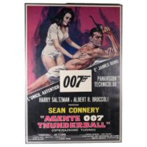 007 "AGENT 007 THUNDERBALL" - an Italian reproduction advertising poster, framed, 100cm x 70cm