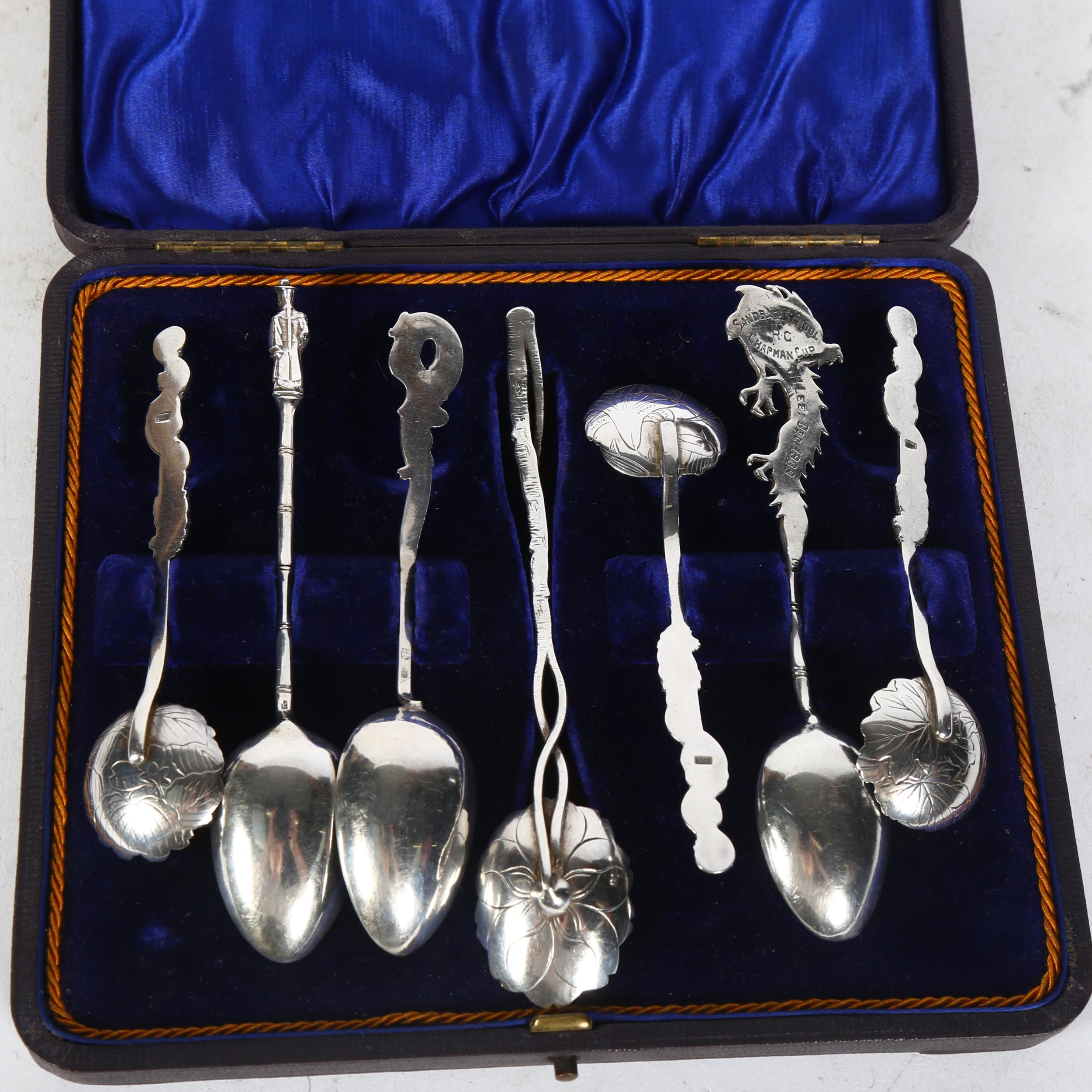 7 various Oriental silver spoons, most having dragon design decoration - Bild 2 aus 2