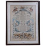A framed In Memory scripted print for the 21st Empress of India's Lancers, dated 1898, including the