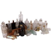 A large quantity of Antique and other poison and apothecary bottles