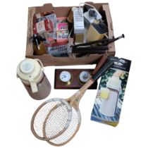 Tennis rackets, kitchenalia etc