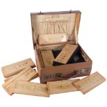 A caseful of microscope slides