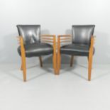 A pair of Design American Spinneybeck Knickerbocker Pull Up chairs in the manner of Gilbert