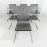 ROSS LOVEGROVE, a set of six post-modern Magic chairs by Fasem, Italy, 1997, the seat cantilevered