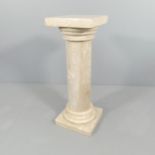 A five section marble pedestal. 36x95cm.