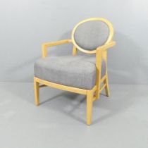 A contemporary Art Deco design lounge chair.