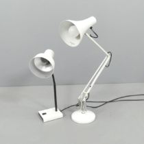 ANGLEPOISE - An Anglepoise LTD model 99 gooseneck desk lamp, and another vintage desk lamp (2). Both