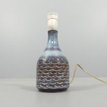 A mid-century Danish table lamp, by Soholm pottery. Height overall 17cm, Diameter 11cm.