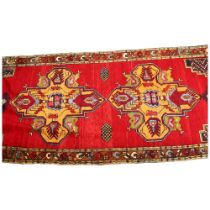 A Turkish Yoruk wool runner, 350 x 125cm