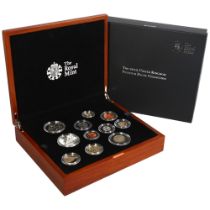 A 2012 United Kingdom Premium Proof Coin Collection, nr 1367/3500, in original box and packaging.