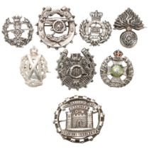 World War 1 period silver British Military sweetheart brooches, 5 with full hallmarks, others marked